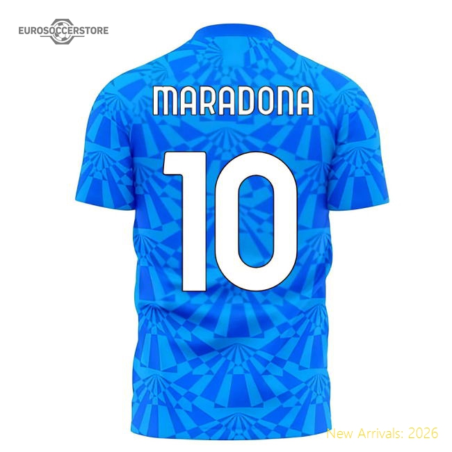 Napoli 1990s Home Concept Football Kit (Libero) (MARADONA 10)-Football Shirts Shop