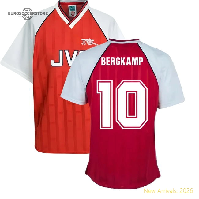 Arsenal 1988 Home Retro Football Shirt (BERGKAMP 10)-Football Shirts Shop