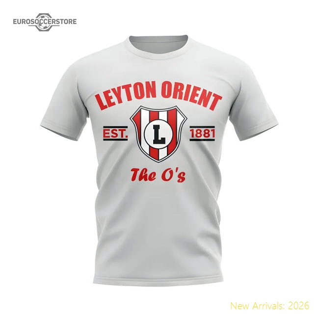 Leyton Orient Established Football T-Shirt (White)-Football Shirts Shop