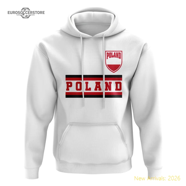 Poland Core Football Country Hoody (White)-Football Shirts Shop