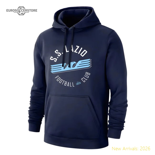 Lazio \'Circle\' footer with hood - Dark blue-Football Shirts Shop