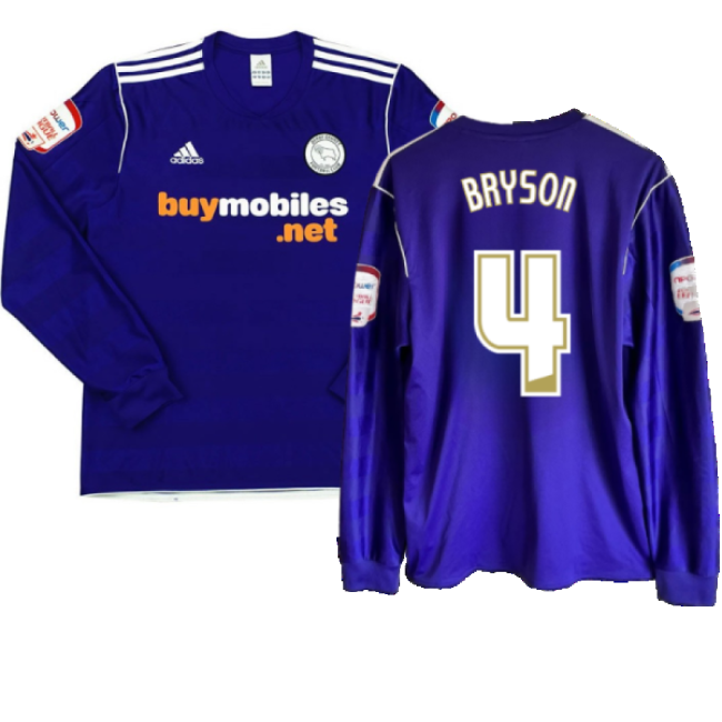 Derby County 2011-12 Away Long Sleeve Shirt (M) (Excellent) (Bryson 4)-Football Shirts Shop