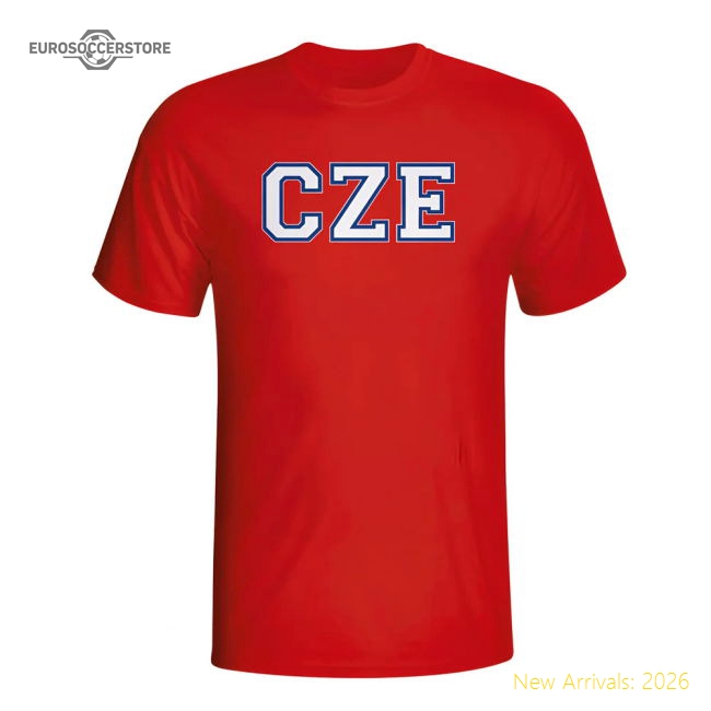 Czech Republic Country Iso T-shirt (red)-Football Shirts Shop