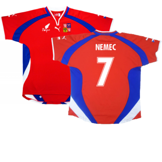 Czech Republic 2000-02 Home Shirt ((Very Good) L) (Nemec 7)-Football Shirts Shop