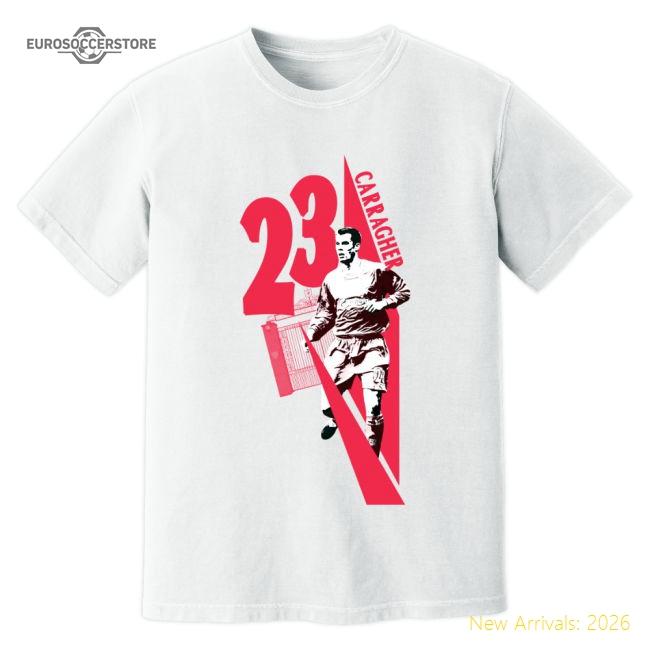 Jamie Carragher Liverpool Premier League Legend T-Shirt (White)-Football Shirts Shop