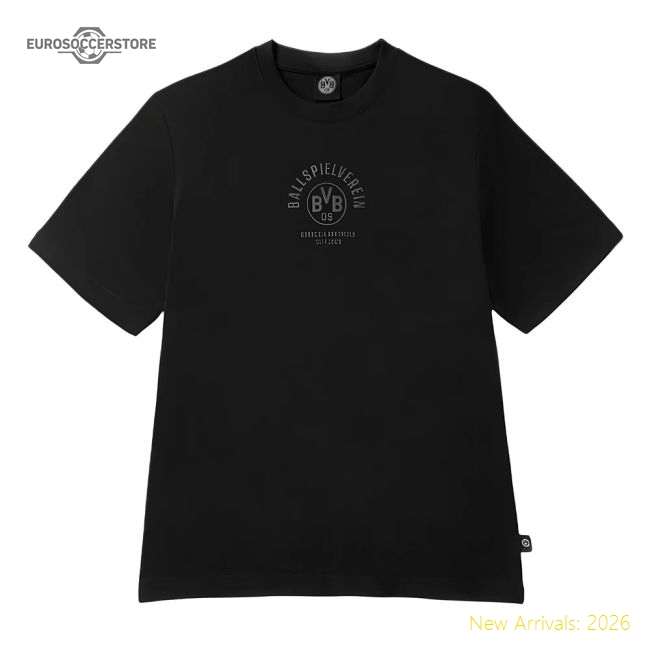 2024-2025 Borussia Dortmund ESS Tee (Black) (Adeyemi 27)-Football Shirts Shop