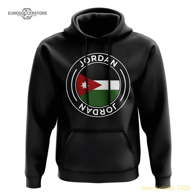 Jordan Football Badge Hoodie (Black)-Football Shirts Shop