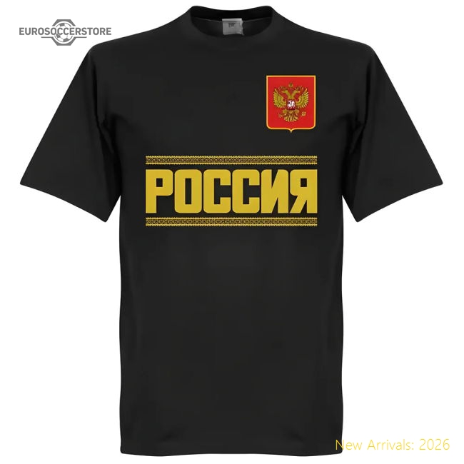Russia Team Yashin T-Shirt - Black-Football Shirts Shop