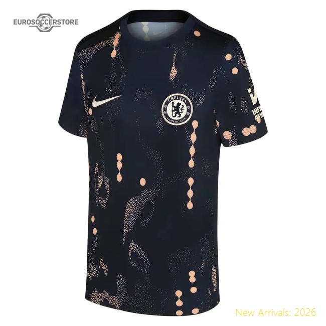 2024-2025 Chelsea Academy Pro Pre-Match Shirt (Obsidian) - Kids-Football Shirts Shop