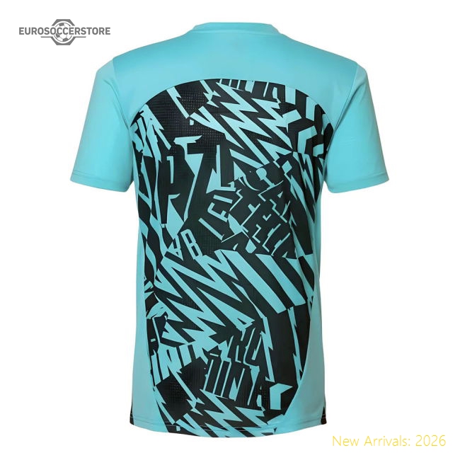 2024-2025 Red Bull Leipzig Pre-Match SS Shirt (Aqua)-Football Shirts Shop