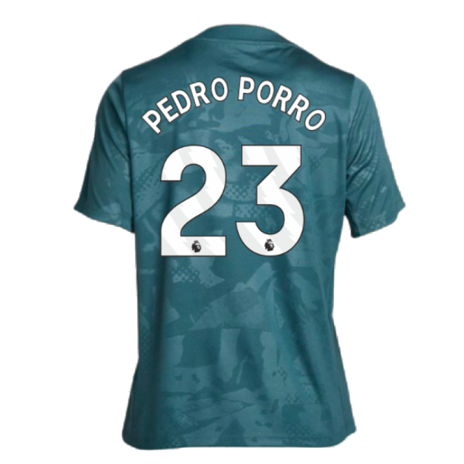 2024-2025 Tottenham Third Pre-Match Shirt (Kids) (Pedro Porro 23)-Football Shirts Shop