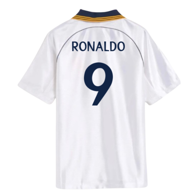 1998-2000 Real Madrid Reissue Home Shirt (Ronaldo 9)-Football Shirts Shop