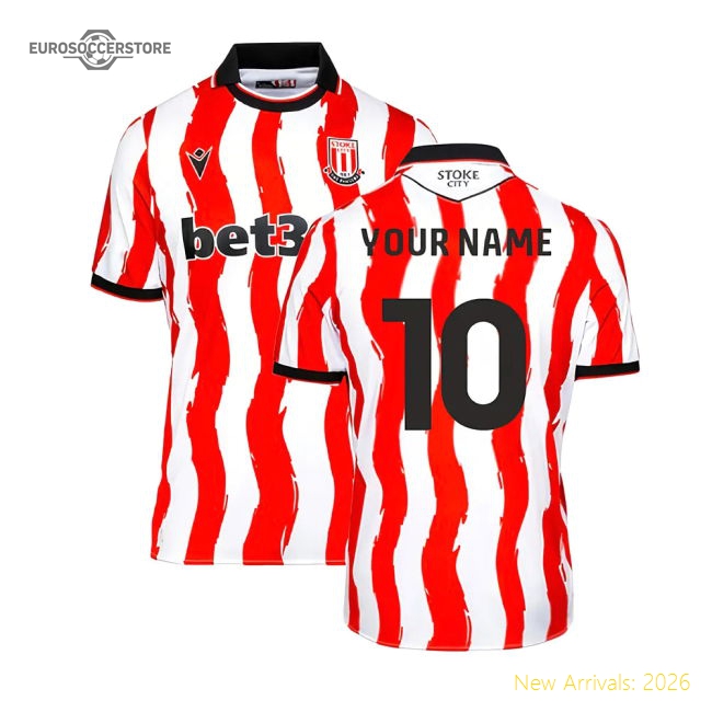 2025-2026 Stoke City Home Shirt (Your Name)-Football Shirts Shop