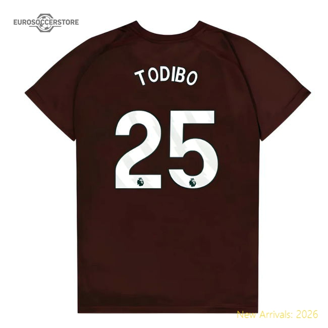 West Ham United Poly T-Shirt (Claret/Blue) - Kids (Todibo 25)-Football Shirts Shop