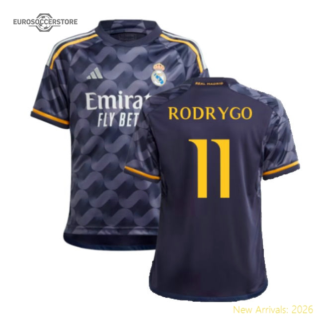 2023-2024 Real Madrid Away Shirt (Kids) (Rodrygo 11)-Football Shirts Shop