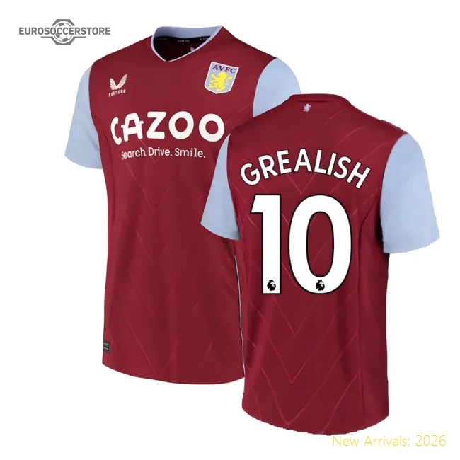 2022-2023 Aston Villa Home Shirt (GREALISH 10)-Football Shirts Shop