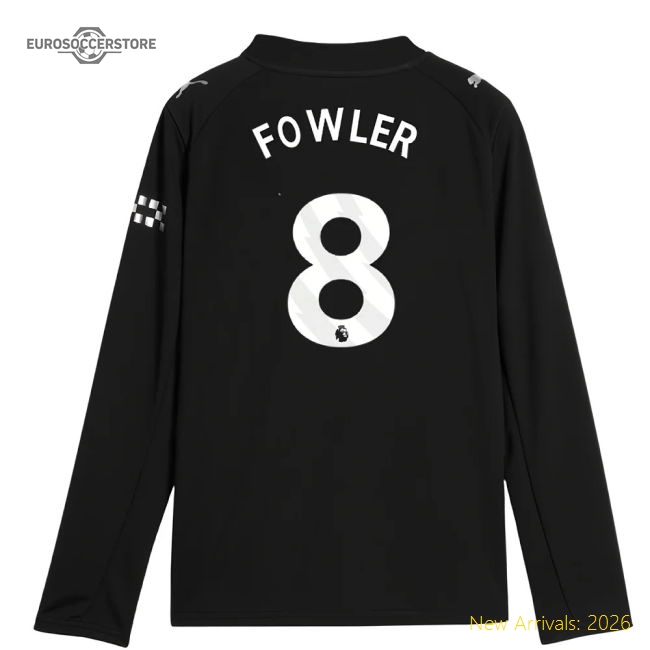2025-2026 Man City Long Sleeve Away Shirt (Kids) (Fowler 8)-Football Shirts Shop