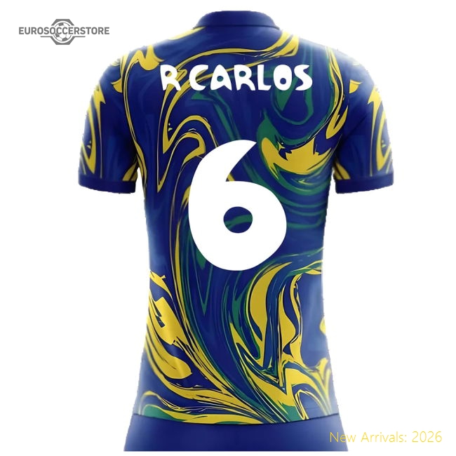 2025-2026 Brazil Away Concept Shirt (R Carlos 6) - Kids-Football Shirts Shop