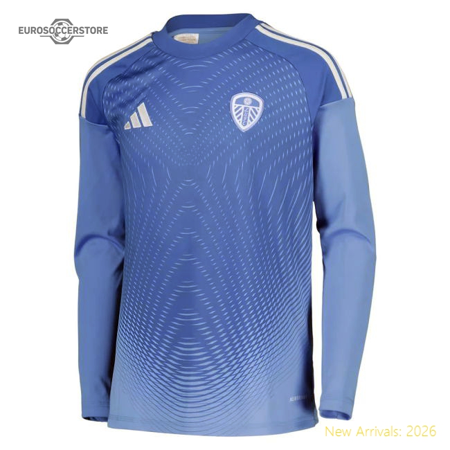 2025-2026 Leeds Home Long Sleeve Goalkeeper Shirt (Blue) - Kids-Football Shirts Shop