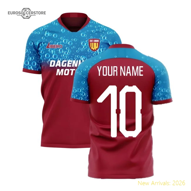 East London 2025-2026 Home Concept Football Kit (Libero) (Your Name)-Football Shirts Shop