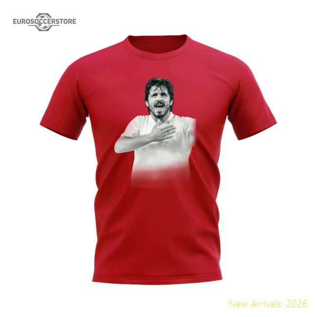 Gennaro Gattuso AC Milan Legend T-Shirt (Red)-Football Shirts Shop