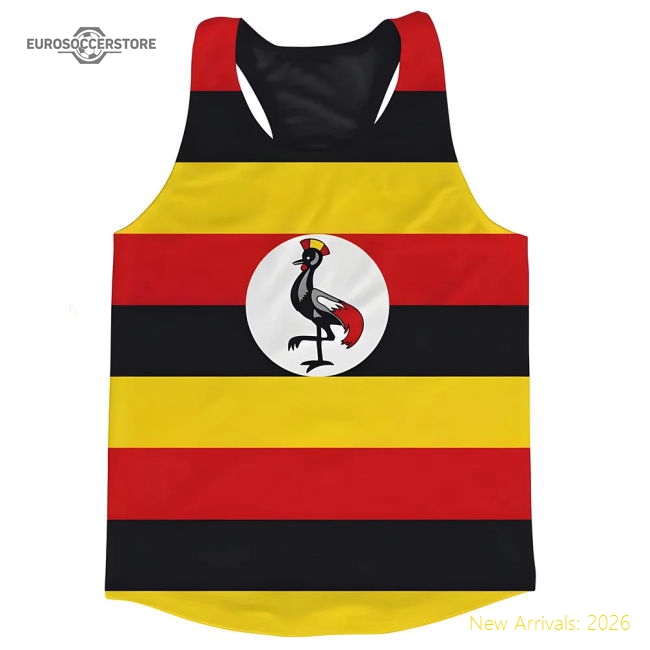 Uganda Flag Running Vest-Football Shirts Shop