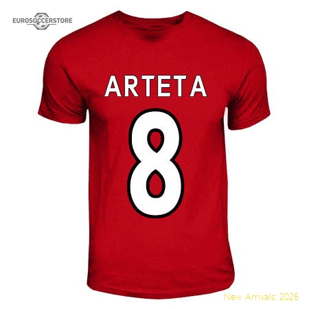 Mikel Arteta Arsenal Hero T-shirt (red)-Football Shirts Shop