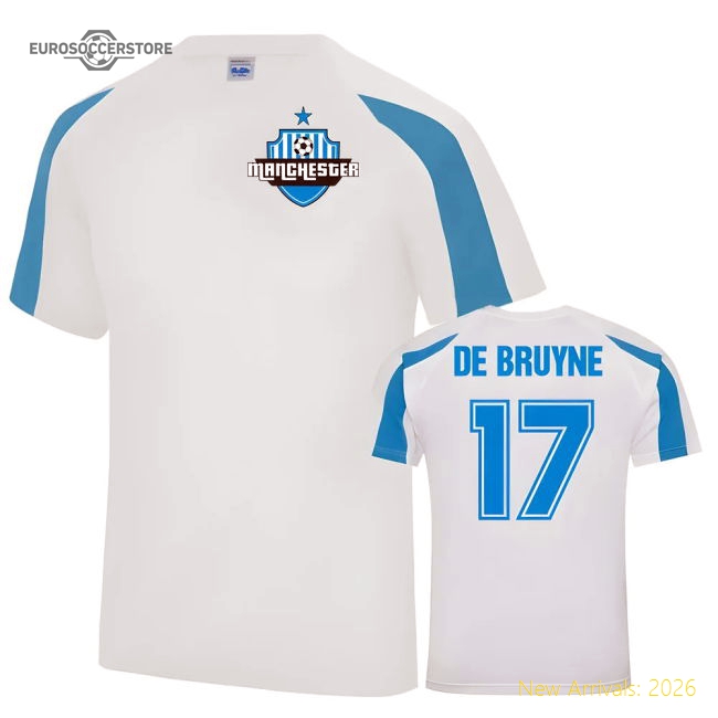 Kevin De Bruyne Man City Sports Training Jersey (White)-Football Shirts Shop