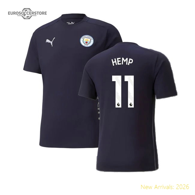2024-2025 Man City Casuals Tee (Navy) (Hemp 11)-Football Shirts Shop