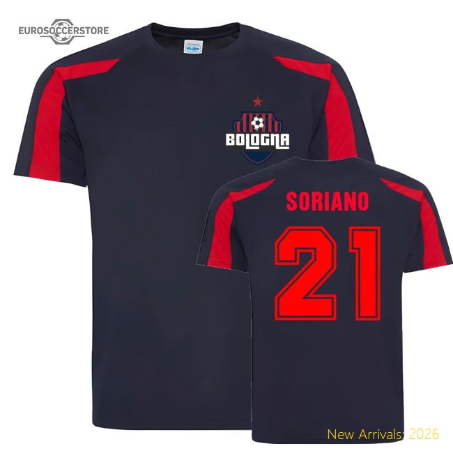 Roberto Soriano Bologna Sports Training Jersey (Navy)-Football Shirts Shop