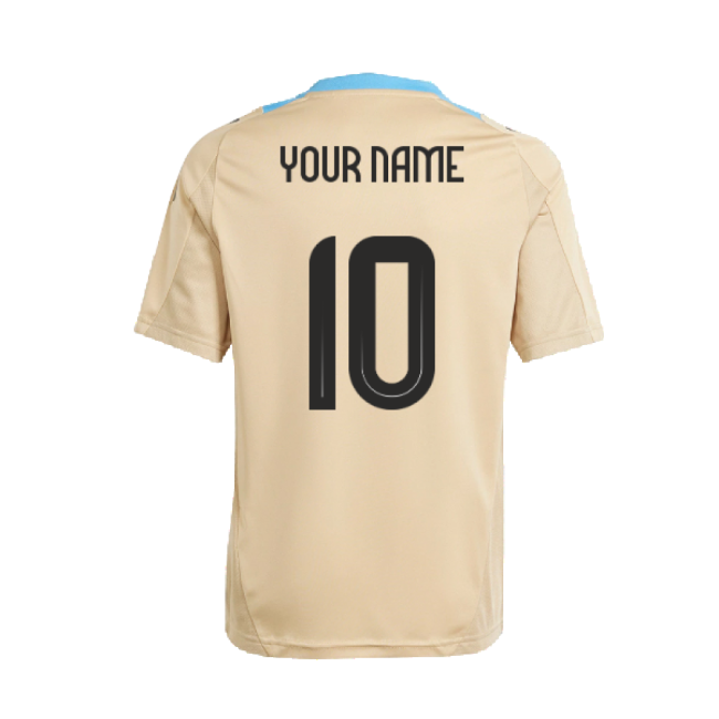 2024-2025 Argentina Training Jersey (Hazy Beige) (Your Name)-Football Shirts Shop
