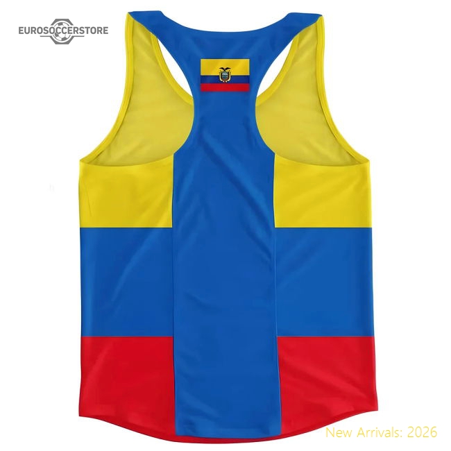 Ecuador Flag Running Vest-Football Shirts Shop