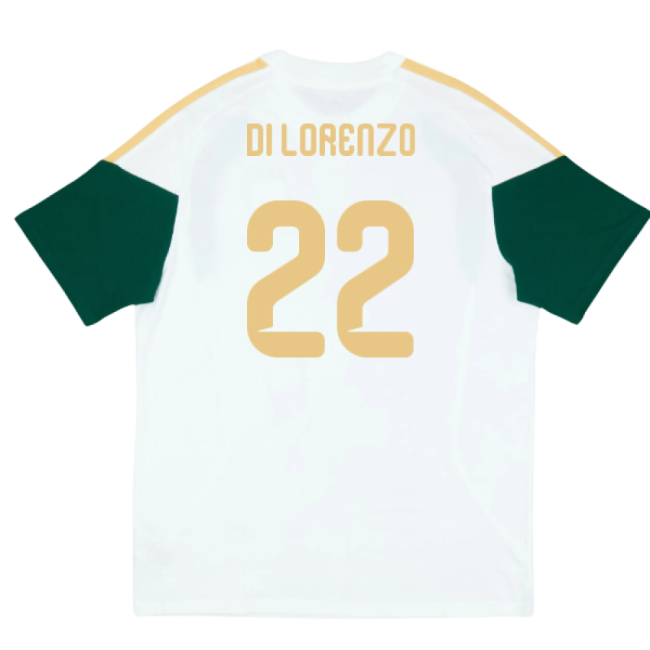 2026-2027 Italy Training Tee (White) (Di Lorenzo 22)-Football Shirts Shop
