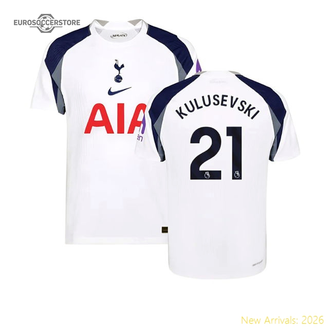 2025-2026 Tottenham Hotspur Authentic Home Shirt (Kulusevski 21)-Football Shirts Shop
