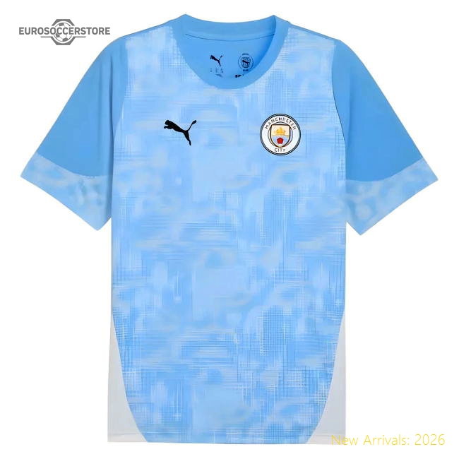 2025-2026 Man City Training Jersey (Light Blue)-Football Shirts Shop