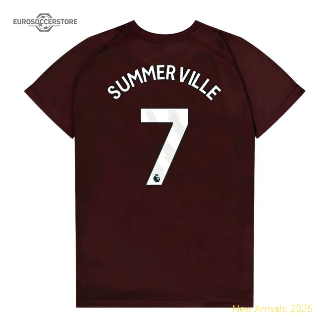 West Ham United Poly T-Shirt (Claret/Blue) - Kids (Summerville 7)-Football Shirts Shop