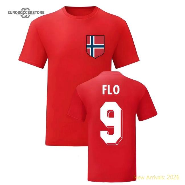 Tore Andre Flo Norway National Hero Tee (Red)-Football Shirts Shop