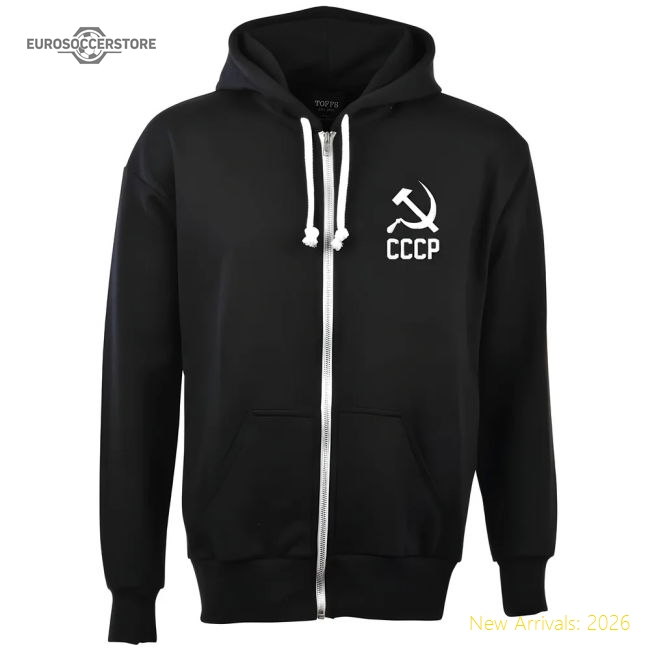 Soviet Union (CCCP) Zipped Hoodie - Black-Football Shirts Shop