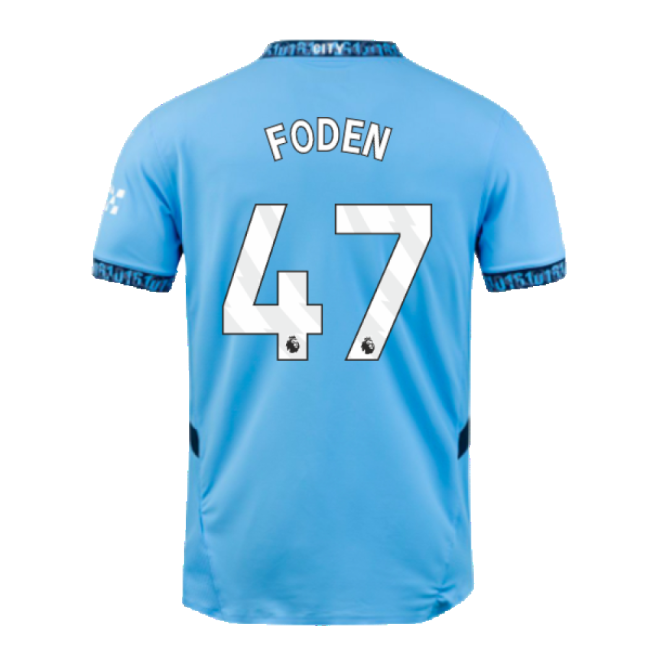 2024-2025 Man City Home Authentic Shirt with packaging (Foden 47)-Football Shirts Shop