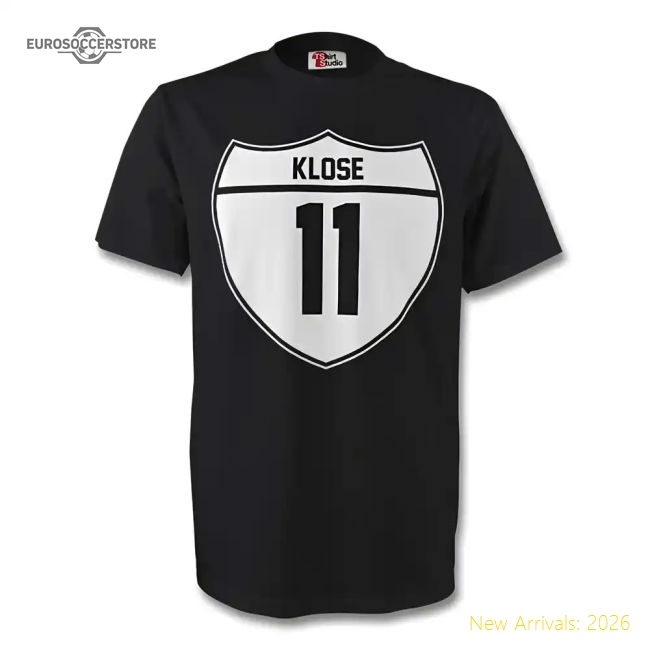 Miroslav Klose Germany Crest Tee (black)-Football Shirts Shop