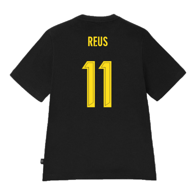 2024-2025 Borussia Dortmund ESS Tee (Black) (Reus 11)-Football Shirts Shop
