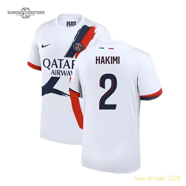 2024-2025 PSG Away Shirt (Hakimi 2)-Football Shirts Shop