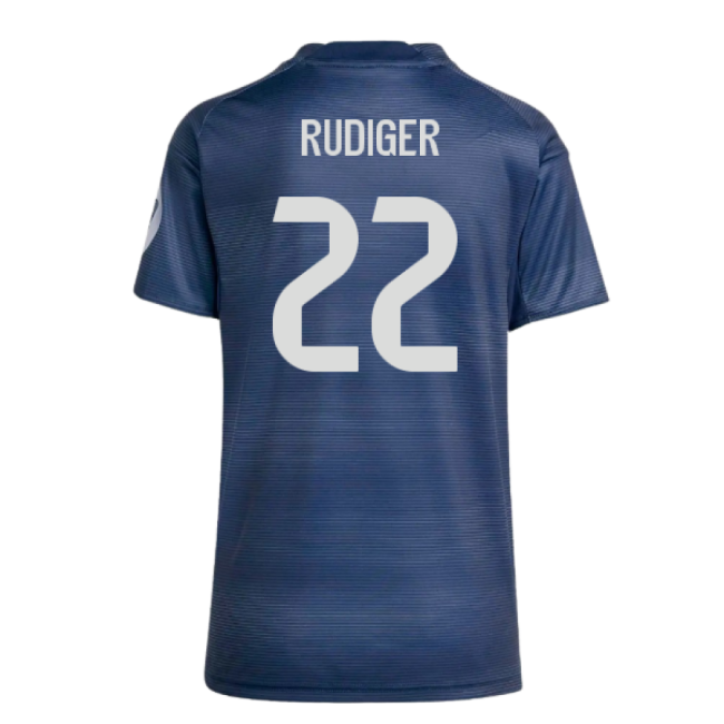 2025-2026 Real Madrid Authentic Away Shirt (Womens) (Rudiger 22)-Football Shirts Shop