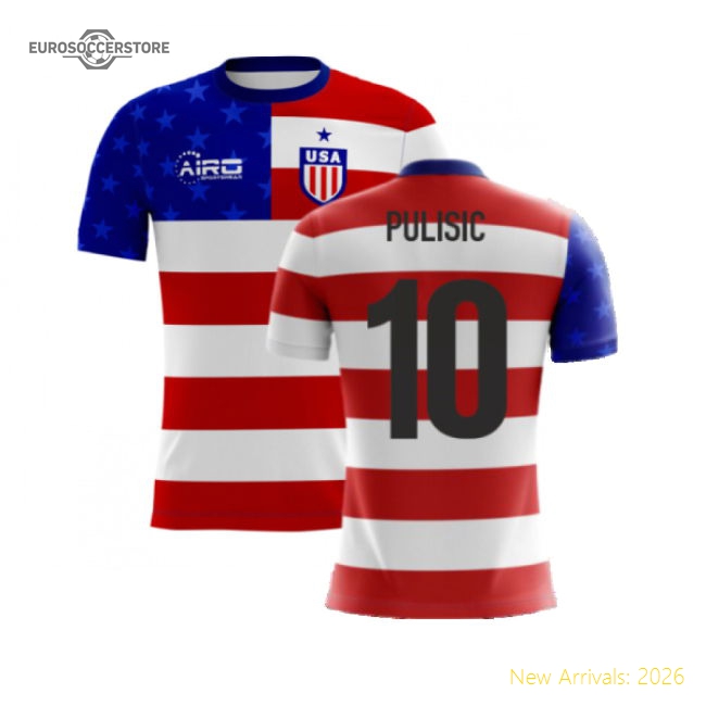 2025-2026 USA Airo Concept Home Shirt (Pulisic 10)-Football Shirts Shop