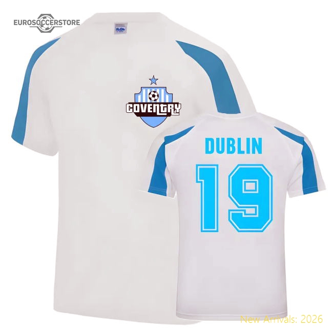 Dion Dublin Coventry Sports Training Jersey (White)-Football Shirts Shop