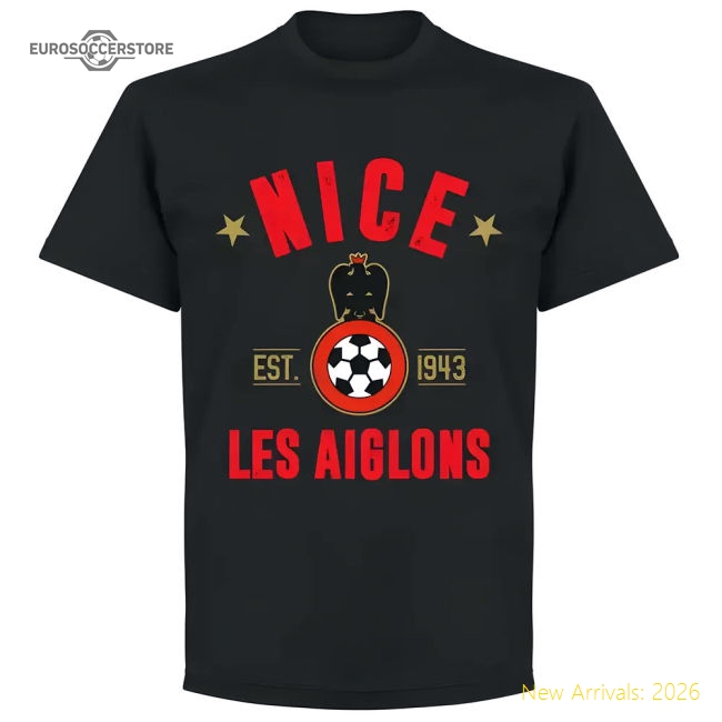 Nice Established T-Shirt - Black-Football Shirts Shop