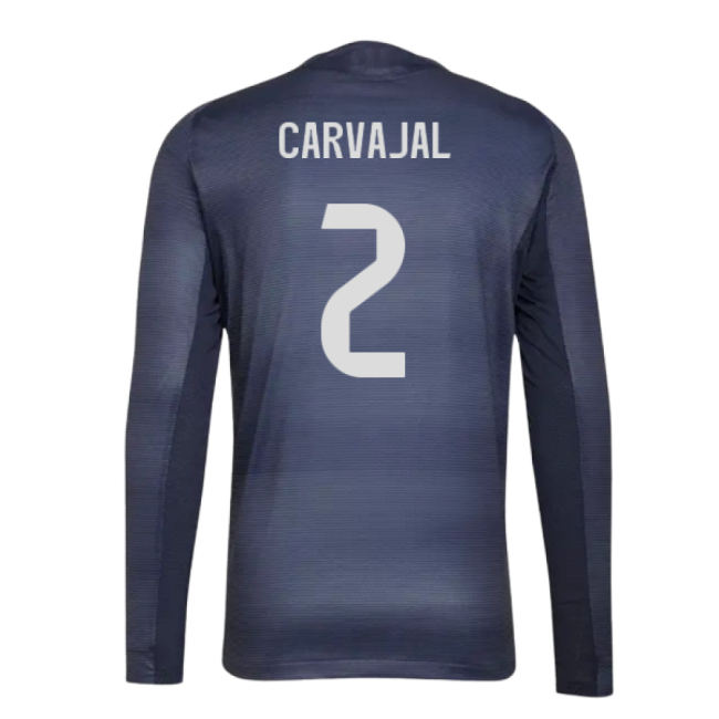 2025-2026 Real Madrid Authentic Long Sleeve Away Shirt (Carvajal 2)-Football Shirts Shop