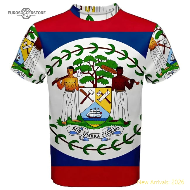 Belize Coat of Arms Sublimated Sports Jersey-Football Shirts Shop