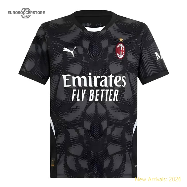 2024-2025 AC Milan Home Goalkeeper Shirt (Black)-Football Shirts Shop