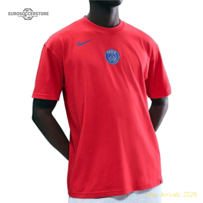 2025-2026 PSG Total 90 Football T-Shirt (Red)-Football Shirts Shop